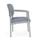 Lesro Lenox Steel Wide Guest Chair Metal Frame, Silver, RS Rain Song Upholstery LS1201 - alternate 3